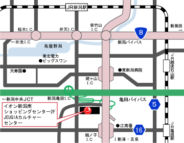 JEUGIA�J���`���[�Z���^�[�C�I���V���쓹��ւ̒n�}